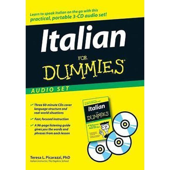 Italian for Dummies 3-CD Audio Set with 96-Page Guide Book - Picture 1 of 8